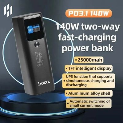 HOCO Q17 Power bank Electric PD140W 25000mAh – Black Color_img_6