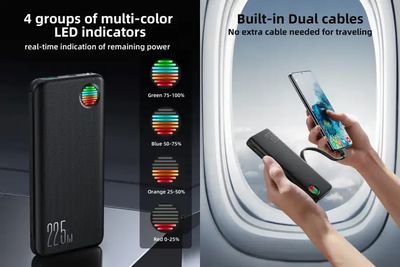 Joyroom JR-L015 22.5W 20000mAh Power Bank With Dual Cables – Black_img_5