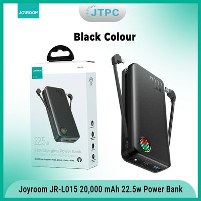 Joyroom JR-L015 22.5W 20000mAh Power Bank With Dual Cables – Black_img_8