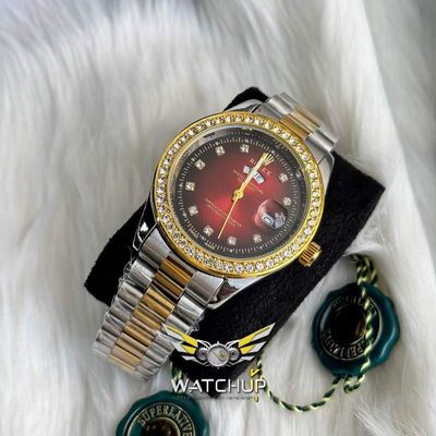 Rolex AA Grade || Dual Tone  || Red Diamond Stone_img_0
