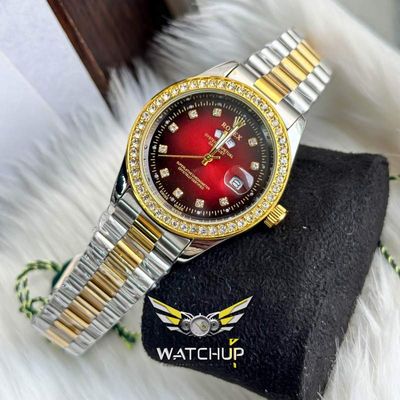 Rolex AA Grade || Dual Tone  || Red Diamond Stone_img_2