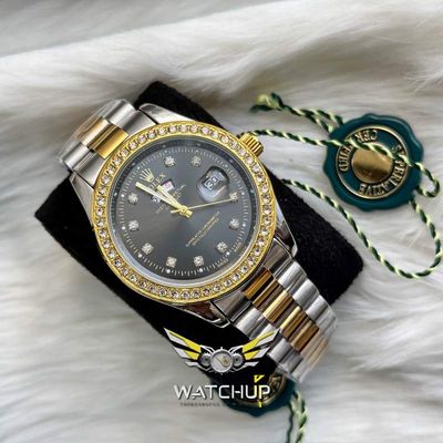 Rolex AA Grade || Dual Tone  || Grey Diamond Stone_img_0