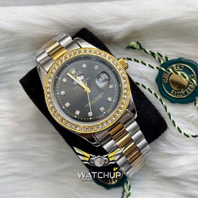 Rolex AA Grade || Dual Tone  || Grey Diamond Stone_img_1