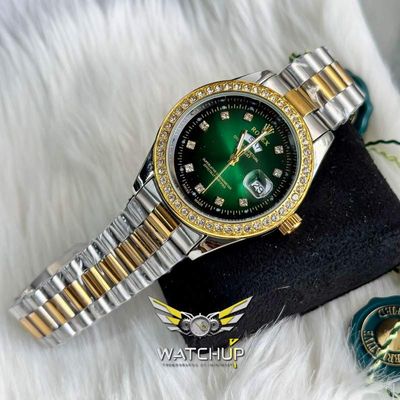 Rolex AA Grade || Dual Tone  || Green Diamond Stone_img_1