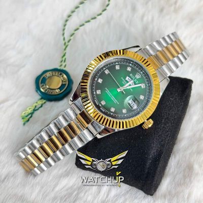 Rolex AA Grade || Dual Tone  || Green Diamond Cut_img_0