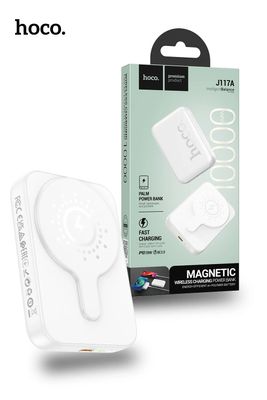 HOCO J117A magnetic wireless fast charging Power bank 10000mAh – White Color_img_6