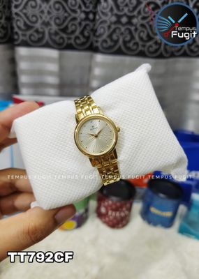 Titan NP2593YM01 Ladies Chain Watch- Golden Dial- Golden Bezel- Golden Chain- TF Code TT792CF_img_0