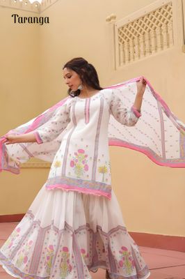 Taranga Premium Cotton Sharara 3-Piece Set_img_3