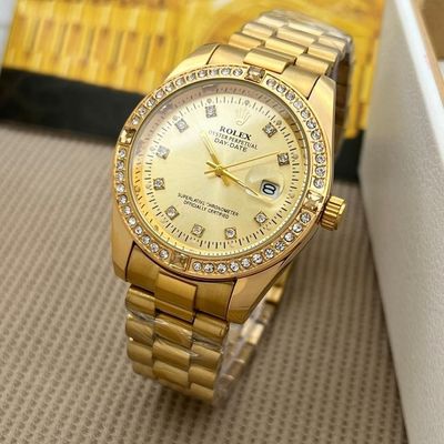 Rolex Men Stainless Steel Watch,For Men, premium quality-Gold রোলেক্স হাত গড়ি_img_0