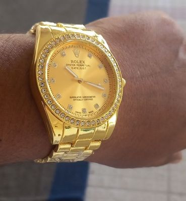 Rolex Men Stainless Steel Watch,For Men, premium quality-Gold রোলেক্স হাত গড়ি_img_1