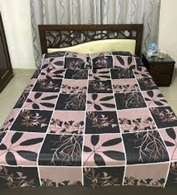 Double King-Size Bedsheet in Various Printed Colors (7'x8') Suti Fabric বিছানা চাদর_img_2