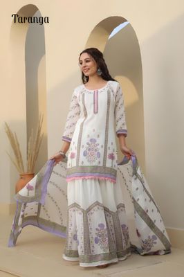 Taranga Premium Cotton Sharara 3-Piece Set_img_1