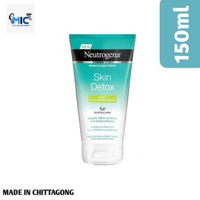 Neutrogena Skin Detox 2 In 1 Clay Wash Mask(150ml)_img_0
