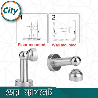 স্টেইনলেস স্টিল ডোর স্টপার ডোর ম্যাগনেট ওয়াল/ফ্লোর মাউন্ট ডোর হোল্ডার চৌম্বকীয় ডোর ক্যাচ_img_2