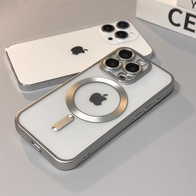 Luxury Plating MagSafe Transparent Soft Case_img_1