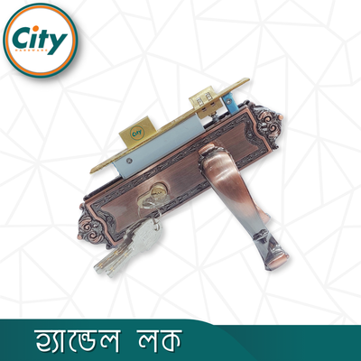 উচ্চ সুরক্ষার ছোট আকারের হ্যান্ডেল লক ভিতরের রুমের জন্য লক নব সহ অ্যান্টিক রঙের দরজার লক Door Lock_img_2