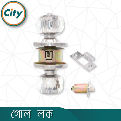 উচ্চ নিরাপত্তার রাউন্ড লক ক্রিস্টালের হাতল মোর্টাইজ রাউন্ড লক ডোর লক সিলভার রঙের দরজার লক_img_4