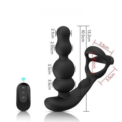 Vibration pull bead anal plug prostate massage remote control wearable charging anal lock sperm ring couple sex toys 18+_img_4