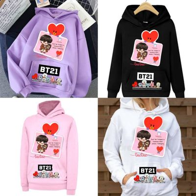 Tata Cartoon Unisex BTS Hoodie_img_0