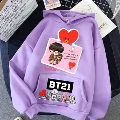 Tata Cartoon Unisex BTS Hoodie_img_1