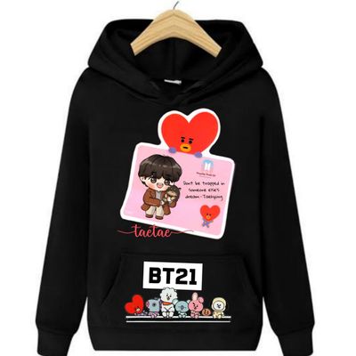 Tata Cartoon Unisex BTS Hoodie_img_2