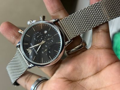 ARMANI MESH CHAIN GLOSSY BLACK DIAL_img_0