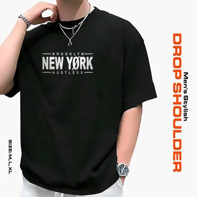 Men's Stylish Drop Shoulder- Black_img_3