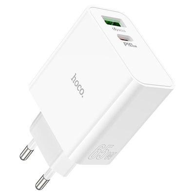 Hoco PD65W Type-C+USB QC3.0 Fast Charger (C113A)_img_4
