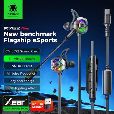 Plextone M762 Ultra Ai Type-C Gaming Earphones And Charge_img_1