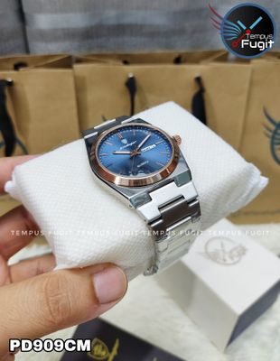 Poedagar 930 Copy Gents Chain Watch- Blue Dial- Rose Golden+Silver Bezel- Silver Chain- TF Code PD909CM_img_2