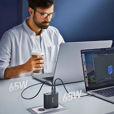 JOYROOM GaN Ultra JR-TCG05EU 140W 3C1A Fast Charger With C To C Cable_img_1