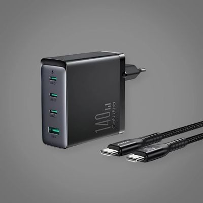 JOYROOM GaN Ultra JR-TCG05EU 140W 3C1A Fast Charger With C To C Cable_img_2