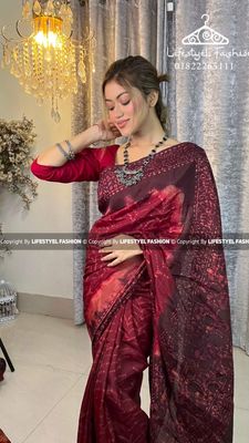 কালারফুল সিল্ক বাটিক শাড়ি  (LF-SC-516)_img_0