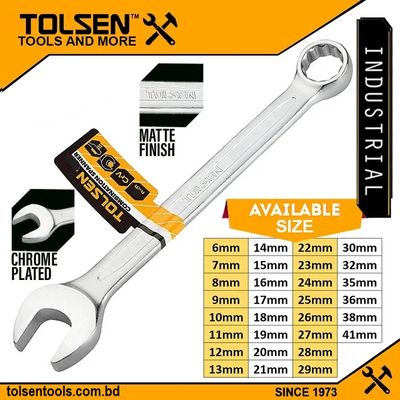 Tolsen Combination Spanner Wrench (Metric 6mm to 41mm) Cr-V_img_0