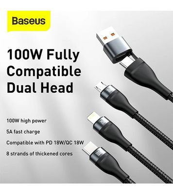 Baseus Two-for-Three Fast Charging Cable 100W_img_4
