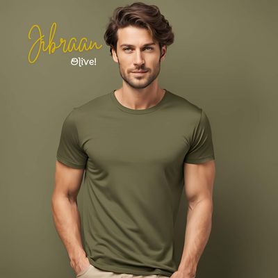 Premium Solid Olive Colour T-shirt_img_0