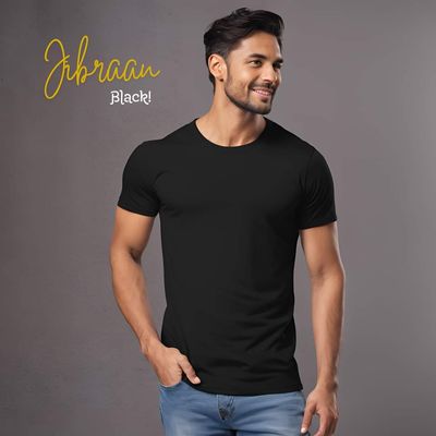 Premium Solid Black Colour T-shirt_img_0