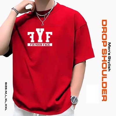 Men's Stylish Drop Shoulder- Red_img_0