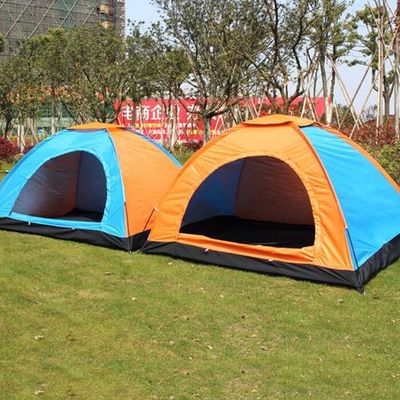 4 Person Tent Waterproof Single Layer Manual Open Fiberglass Pole Single Door Single Layer_img_3