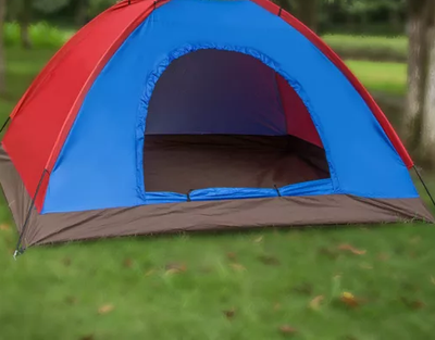 4 Person Tent Waterproof Single Layer Manual Open Fiberglass Pole Single Door Single Layer_img_6
