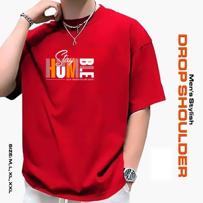 Men's Stylish Drop Shoulder- Red_img_5