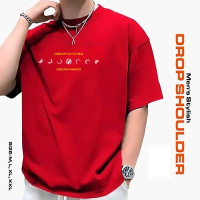 Men's Stylish Drop Shoulder- Red_img_6