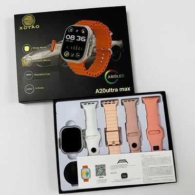 A20 Ultra Max AMOLED Smartwatch – 4 Strap Combo | SIM, Bluetooth Calling & Wireless Charging_img_1