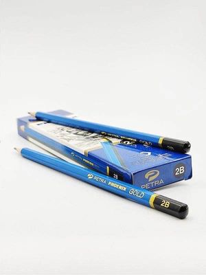 Petra Phoenix Gold Graphite 2B Pencils 12 pcs_img_0