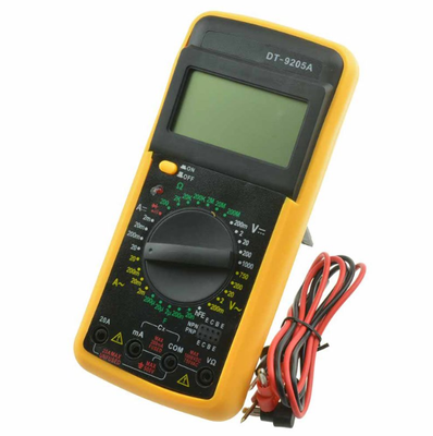 DT9205A 9205A Digital Multimeter DT9205A Voltage Ampere Ohm Meter Test Probe Extra Large Screen LCD Display Full Range Protection With Transistor Tester_img_0