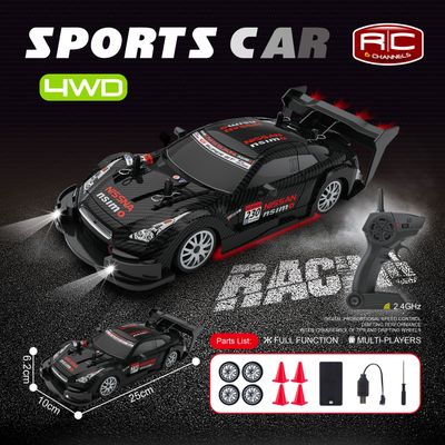 GTR R35 4WD RC Drift Car With Tires & Traffic Cones_img_1