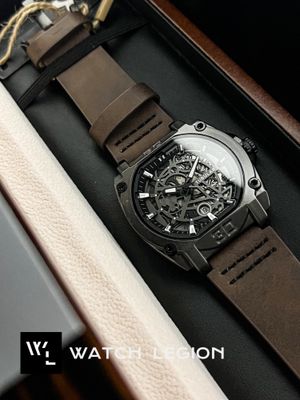 TUBLAR BELT SQUARE BLK CASE DARK BROWN BELT_img_0