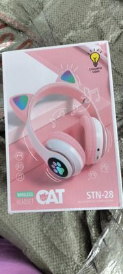 STN-28 Cross Border Cat Ear Luminous Bluetooth Headset Headset Wireless Gaming Headset Wholesale_img_3