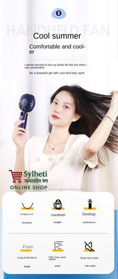 USB Handheld Mini Fan Foldable Portable Neck Hanging Fans 5 Speed USB Rechargeable Fan_img_5