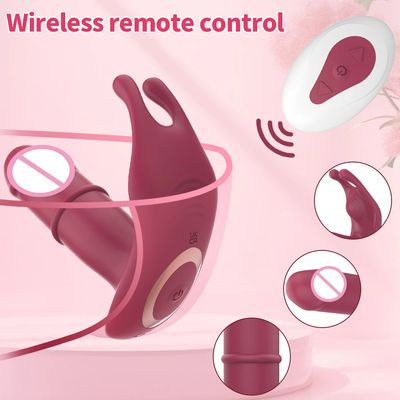 Wireless Remote Control Wear Dildo Vibrators Slip Ring Mobile Tease G Spot Massager Clitoral Anal Stimulator Sex Toys for Women_img_1